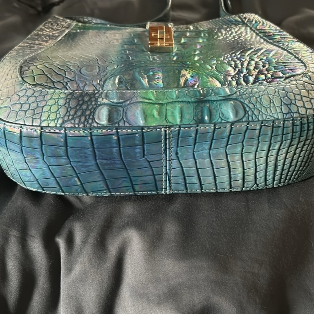 Brahmin Small Johanna Blue Topaz Melbourne Crossbody - Picture 6 of 7